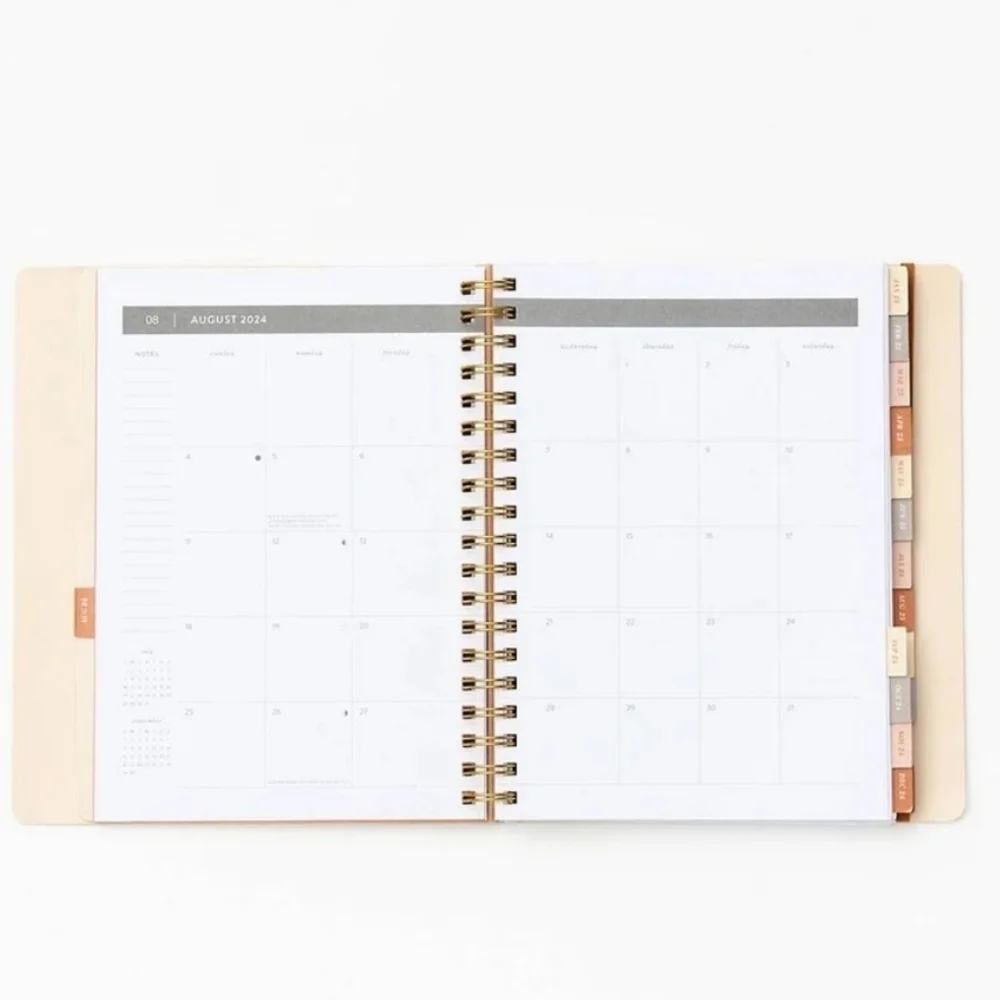 Floral 2025 Planner with Orange Accents